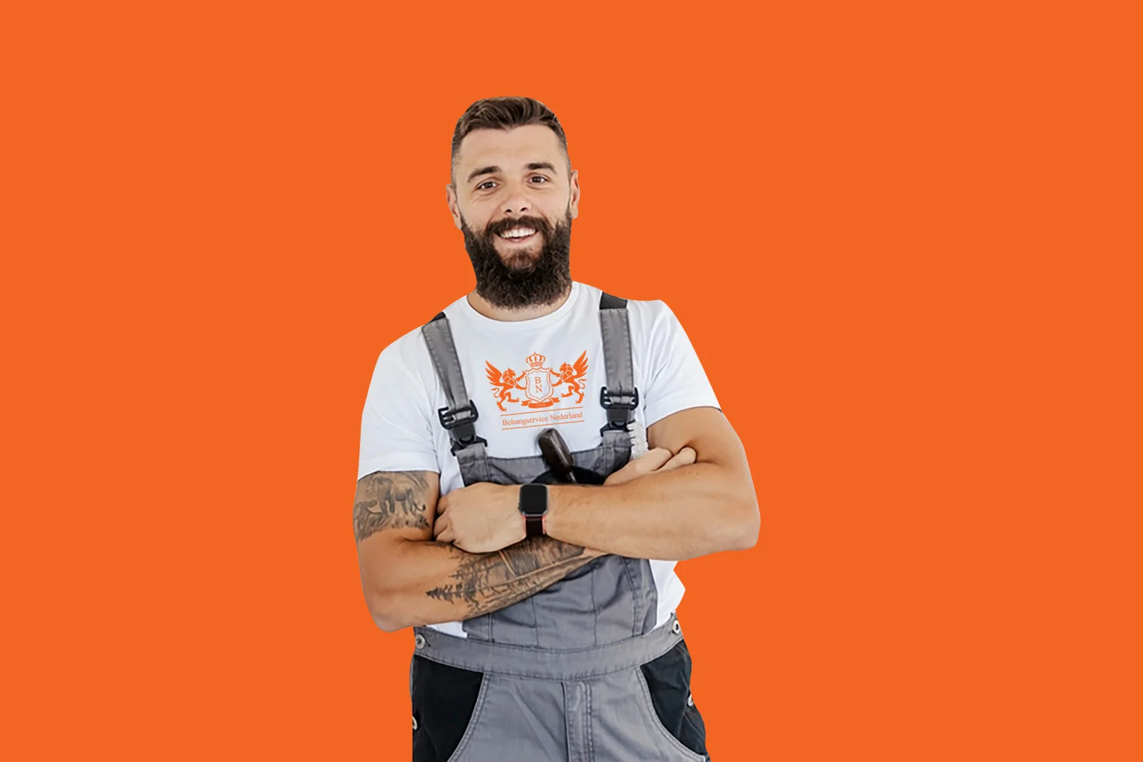 Dit is Jan onze schilder in Hoorn die bekend staat om zijn strakke werk. Hij is een latex spuiter die gespecialiseerd in plafonds.